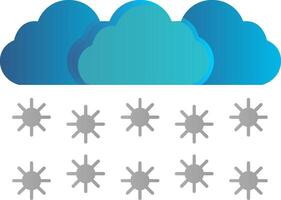 Snowing Flat Gradient  Icon vector