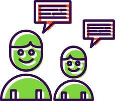 Conversation Filled  Icon vector