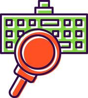 Keylogger Filled  Icon vector