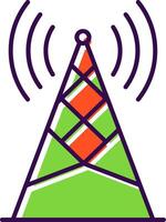 Antenna Filled  Icon vector