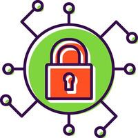 Secure Filled  Icon vector