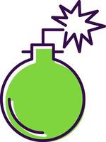 Bomb Filled  Icon vector