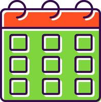 Calendar Filled  Icon vector