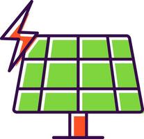 Solar Panel Filled  Icon vector