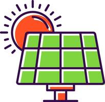 Solar Panel Filled  Icon vector