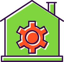 Smart Home Filled  Icon vector
