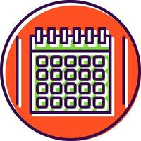 Calendar Filled  Icon vector