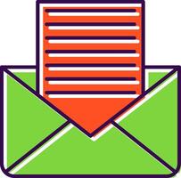 Envelope Filled  Icon vector