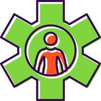 Working Filled  Icon vector