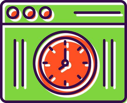 Clock Filled  Icon vector