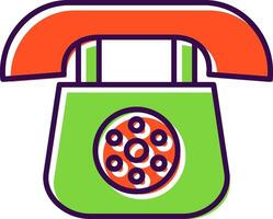 telephone Filled  Icon vector