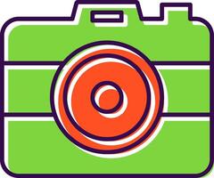 Photo Camera Filled  Icon vector