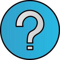Question Line Filled Gradient  Icon vector