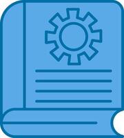 Book Filled Blue  Icon vector