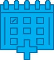 Schedule Filled Blue  Icon vector