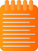 List Flat Gradient  Icon vector