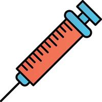 Injection Line Filled Gradient  Icon vector