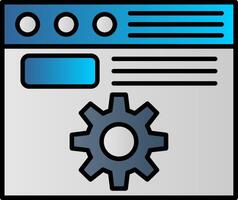 Information Management Line Filled Gradient  Icon vector