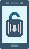 Unlock Flat Gradient  Icon vector