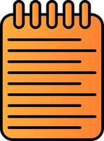 List Line Filled Gradient  Icon vector