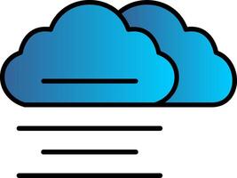 Mist Line Filled Gradient  Icon vector