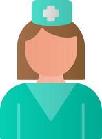 Nurse Flat Gradient  Icon vector