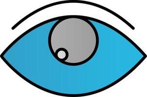 Eye Line Filled Gradient  Icon vector