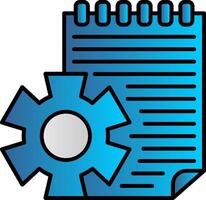 Accounting Line Filled Gradient  Icon vector