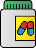 Pill Line Filled Gradient  Icon vector