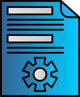 Project Management Line Filled Gradient  Icon vector