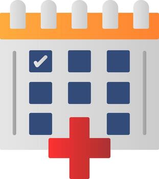 Schedule Flat Gradient  Icon vector