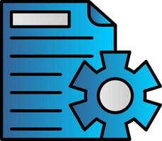 Report Line Filled Gradient  Icon vector