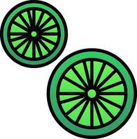 Lime Line Filled Gradient  Icon vector