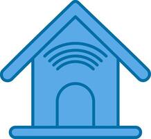 Smart Home Filled Blue  Icon vector