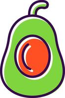 Avocados Filled  Icon vector