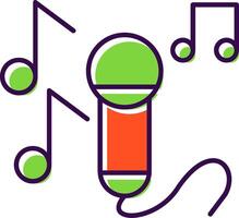 Sing Filled  Icon vector