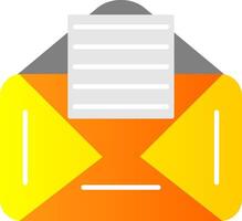 Email Flat Gradient  Icon vector