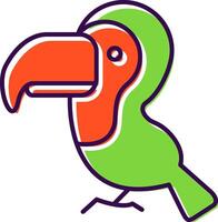 Toucan Filled  Icon vector