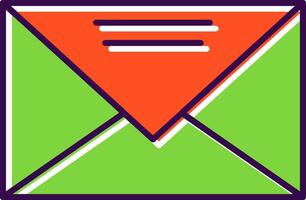 Mail Filled  Icon vector