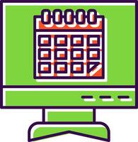 Calendar Filled  Icon vector