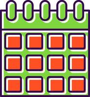 calendario lleno icono vector