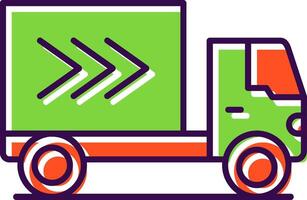 Delivery Truck Filled  Icon vector