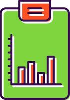 Bar Chart Filled  Icon vector