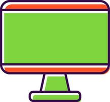 Monitor Filled  Icon vector