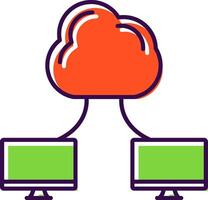 Cloud Computing Filled  Icon vector