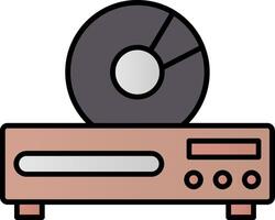 Dvd Player Line Filled Gradient  Icon vector