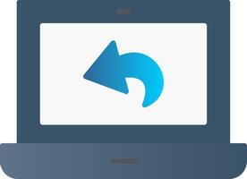 Back Flat Gradient  Icon vector