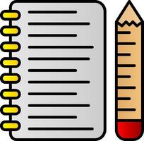 Notes Line Filled Gradient  Icon vector