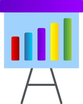 Presentation Flat Gradient  Icon vector