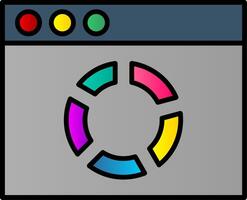 Web Line Filled Gradient  Icon vector
